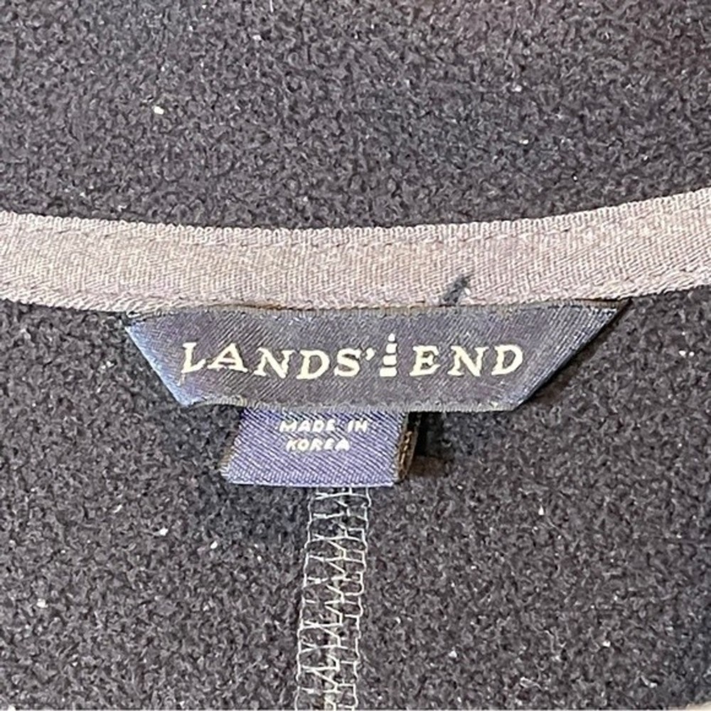 Men’s Lands’ End Fleece Zip-up Jacket Grey/Navy Size XL 46-48 - Picture 3 of 7